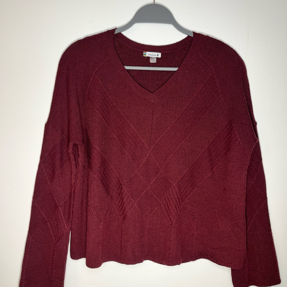 Smartwool Women's Shadow Pine Cable V-Neck Sweater